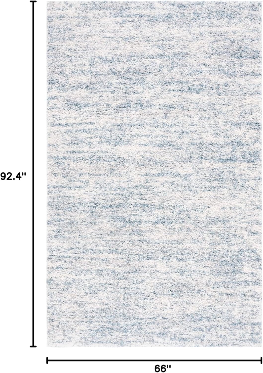 image:imageSAFAVIEH Area Rug 8x10 Berber Shag Collection Large Ivory amp Beige Modern Design NonShedding amp Easy Cleaning Plush Thick Pile Ideal for Living Room Bedroom Dining Space BER563AIvoryLight Aqua