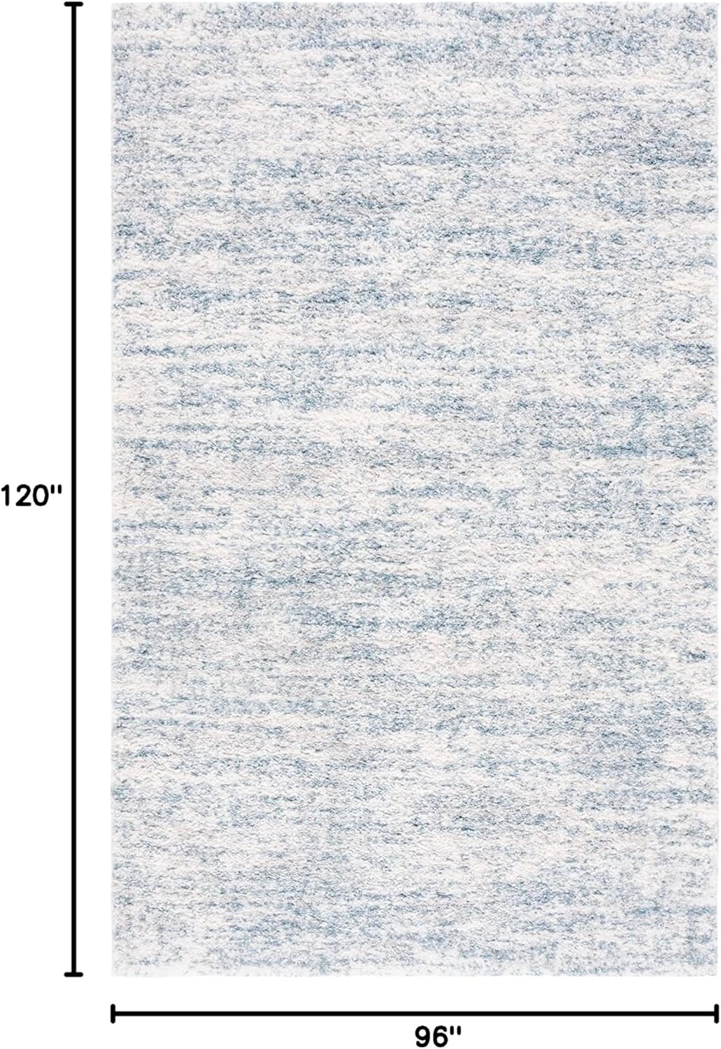 image:imageSAFAVIEH Area Rug 8x10 Berber Shag Collection Large Ivory amp Beige Modern Design NonShedding amp Easy Cleaning Plush Thick Pile Ideal for Living Room Bedroom Dining Space BER563AIvoryLight Aqua