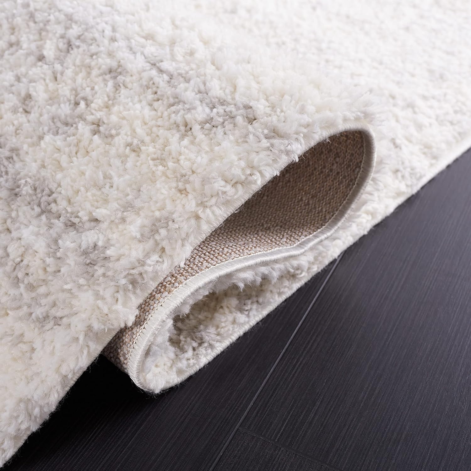 image:imageSAFAVIEH Area Rug 8x10 Berber Shag Collection Large Ivory amp Beige Modern Design NonShedding amp Easy Cleaning Plush Thick Pile Ideal for Living Room Bedroom Dining Space BER563AIvoryLight Grey