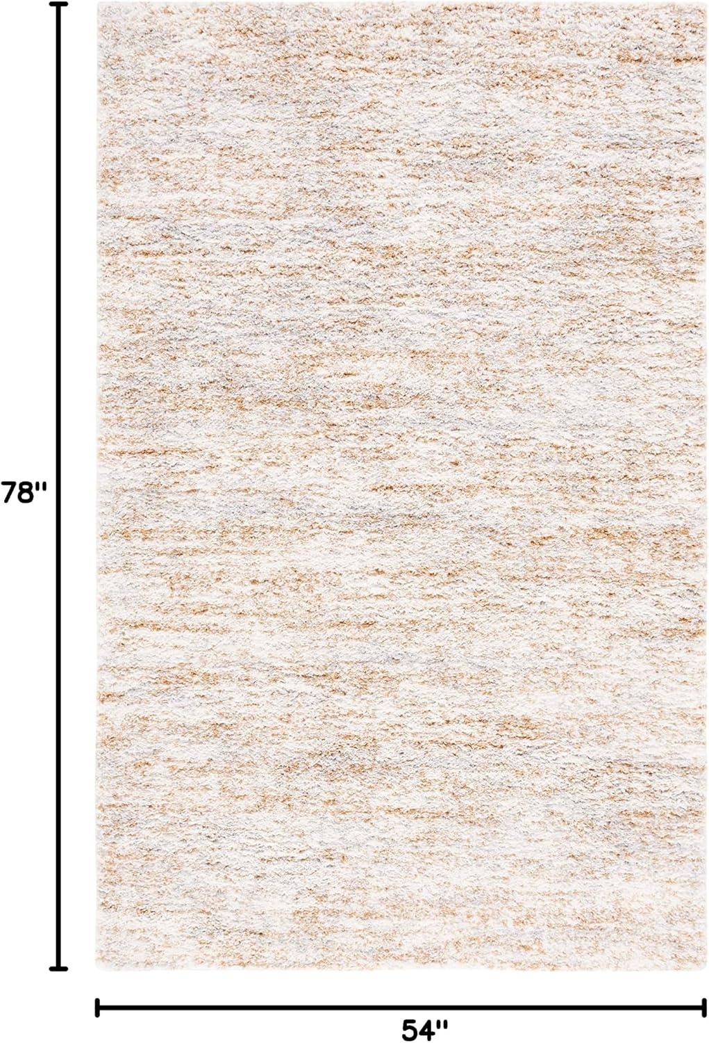 image:imageSAFAVIEH Area Rug 8x10 Berber Shag Collection Large Ivory amp Beige Modern Design NonShedding amp Easy Cleaning Plush Thick Pile Ideal for Living Room Bedroom Dining Space BER563AIvoryLight Gold