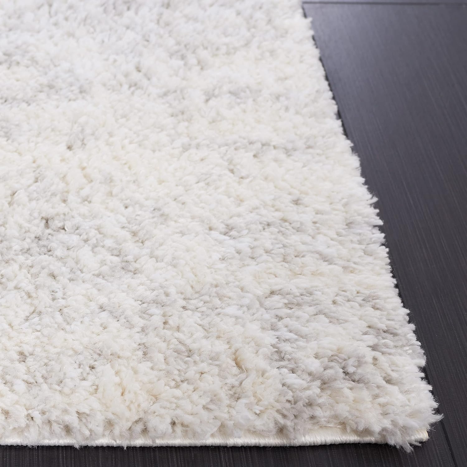 image:imageSAFAVIEH Area Rug 8x10 Berber Shag Collection Large Ivory amp Beige Modern Design NonShedding amp Easy Cleaning Plush Thick Pile Ideal for Living Room Bedroom Dining Space BER563AIvoryLight Grey