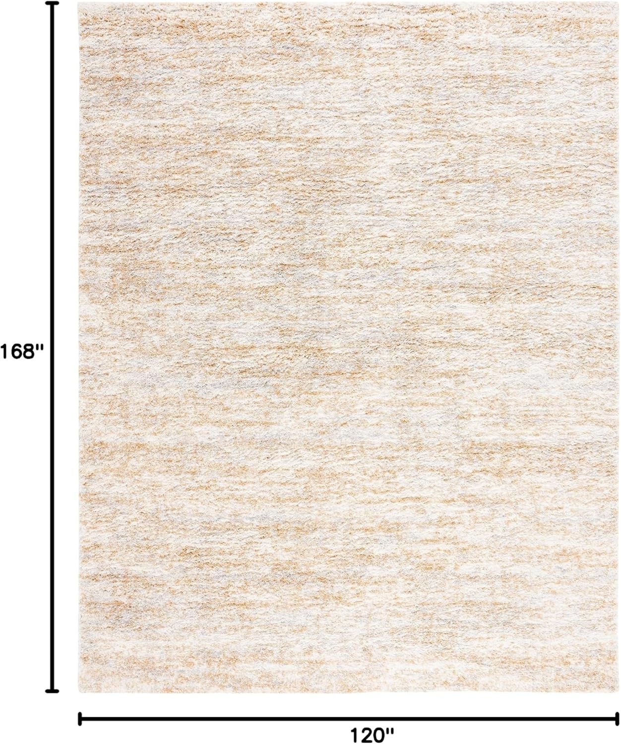 image:imageSAFAVIEH Area Rug 8x10 Berber Shag Collection Large Ivory amp Beige Modern Design NonShedding amp Easy Cleaning Plush Thick Pile Ideal for Living Room Bedroom Dining Space BER563AIvoryLight Gold