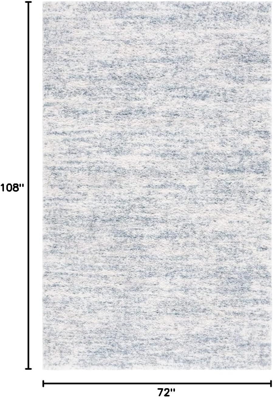 image:imageSAFAVIEH Area Rug 8x10 Berber Shag Collection Large Ivory amp Beige Modern Design NonShedding amp Easy Cleaning Plush Thick Pile Ideal for Living Room Bedroom Dining Space BER563AIvoryLight Aqua