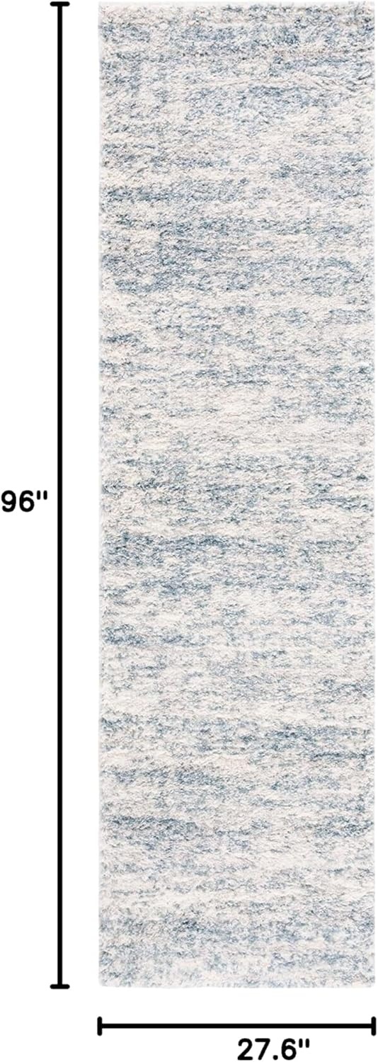 image:imageSAFAVIEH Area Rug 8x10 Berber Shag Collection Large Ivory amp Beige Modern Design NonShedding amp Easy Cleaning Plush Thick Pile Ideal for Living Room Bedroom Dining Space BER563AIvoryLight Aqua