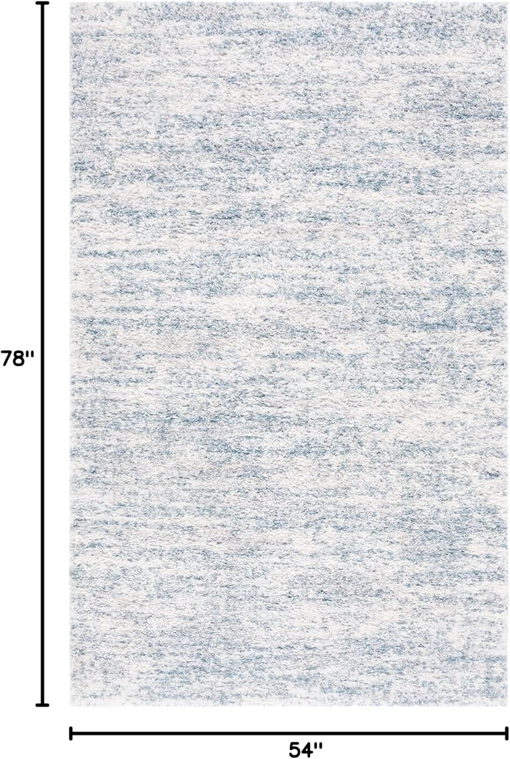 image:imageSAFAVIEH Area Rug 8x10 Berber Shag Collection Large Ivory amp Beige Modern Design NonShedding amp Easy Cleaning Plush Thick Pile Ideal for Living Room Bedroom Dining Space BER563AIvoryLight Aqua