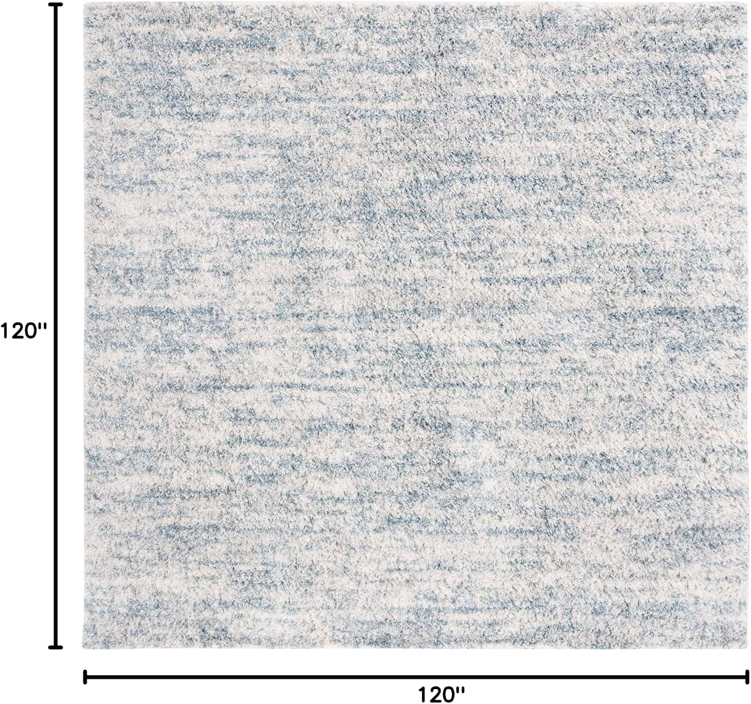 image:imageSAFAVIEH Area Rug 8x10 Berber Shag Collection Large Ivory amp Beige Modern Design NonShedding amp Easy Cleaning Plush Thick Pile Ideal for Living Room Bedroom Dining Space BER563AIvoryLight Aqua