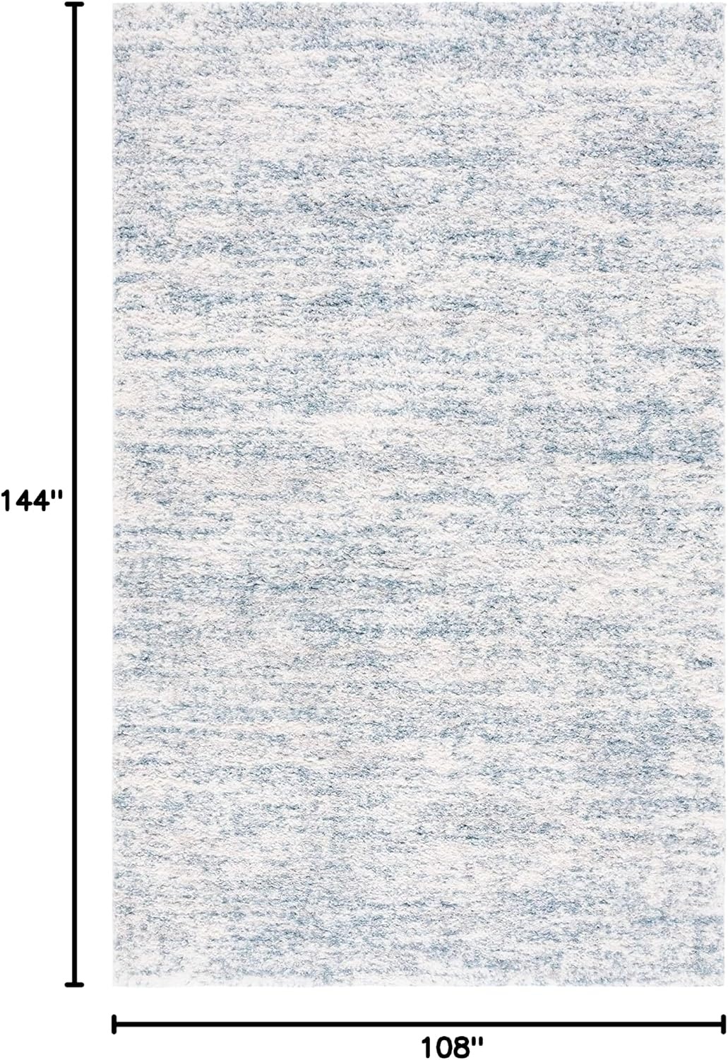 image:imageSAFAVIEH Area Rug 8x10 Berber Shag Collection Large Ivory amp Beige Modern Design NonShedding amp Easy Cleaning Plush Thick Pile Ideal for Living Room Bedroom Dining Space BER563AIvoryLight Aqua