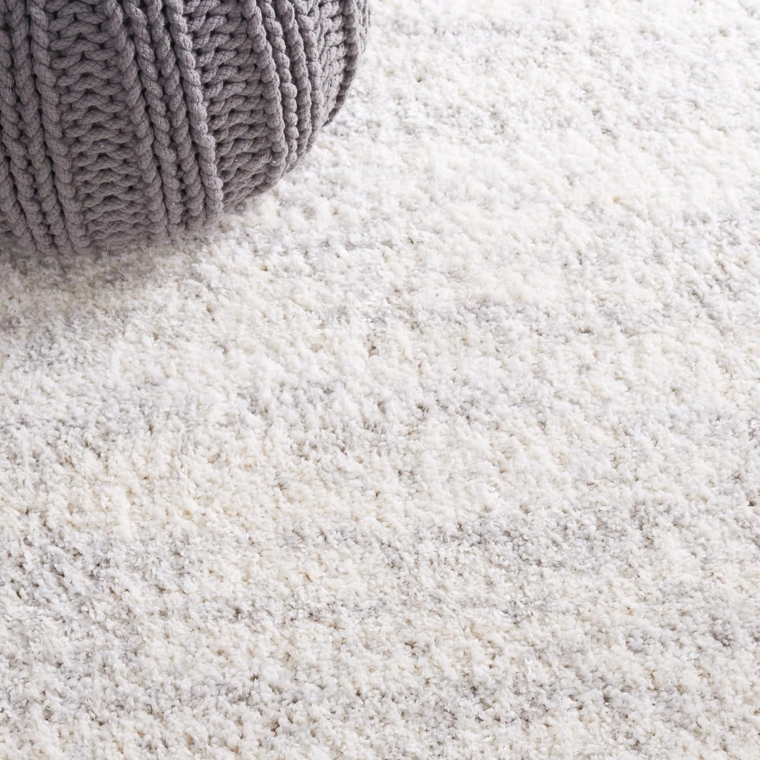 image:imageSAFAVIEH Area Rug 8x10 Berber Shag Collection Large Ivory amp Beige Modern Design NonShedding amp Easy Cleaning Plush Thick Pile Ideal for Living Room Bedroom Dining Space BER563AIvoryLight Grey