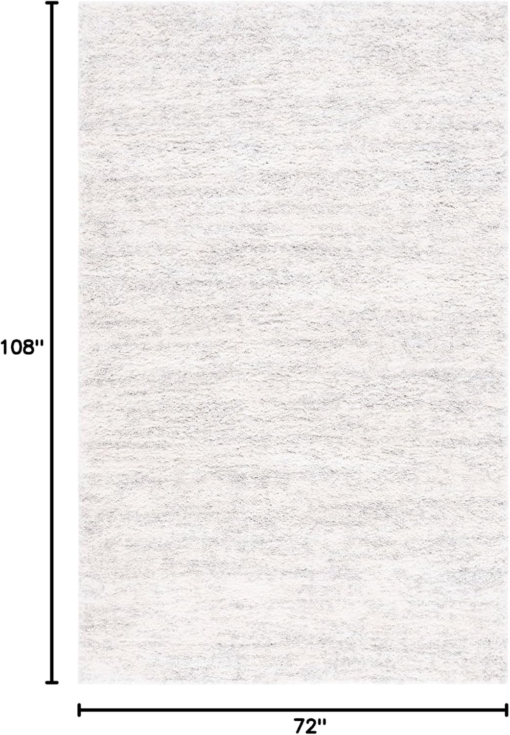 image:imageSAFAVIEH Area Rug 8x10 Berber Shag Collection Large Ivory amp Beige Modern Design NonShedding amp Easy Cleaning Plush Thick Pile Ideal for Living Room Bedroom Dining Space BER563AIvoryLight Grey