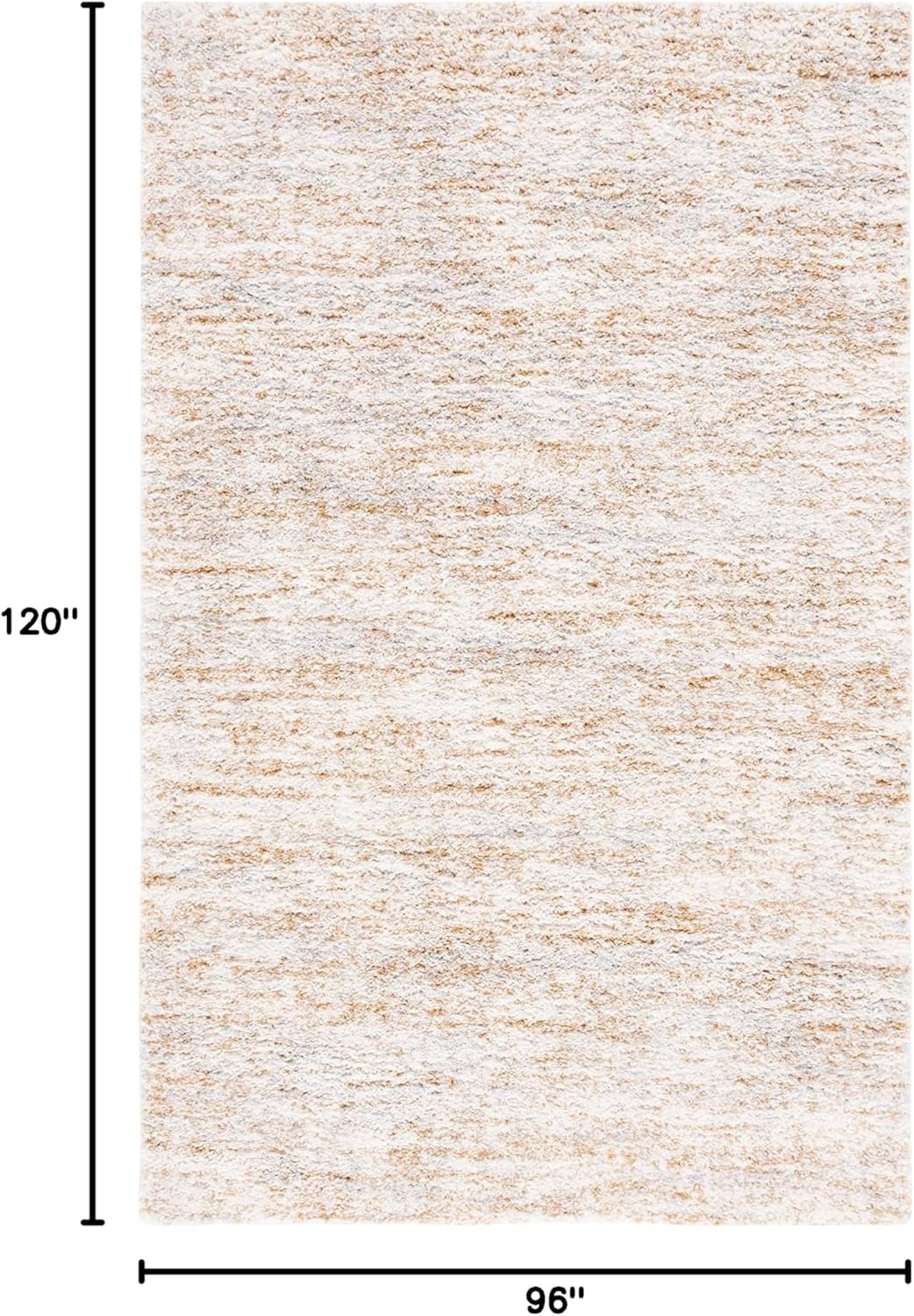 image:imageSAFAVIEH Area Rug 8x10 Berber Shag Collection Large Ivory amp Beige Modern Design NonShedding amp Easy Cleaning Plush Thick Pile Ideal for Living Room Bedroom Dining Space BER563AIvoryLight Gold