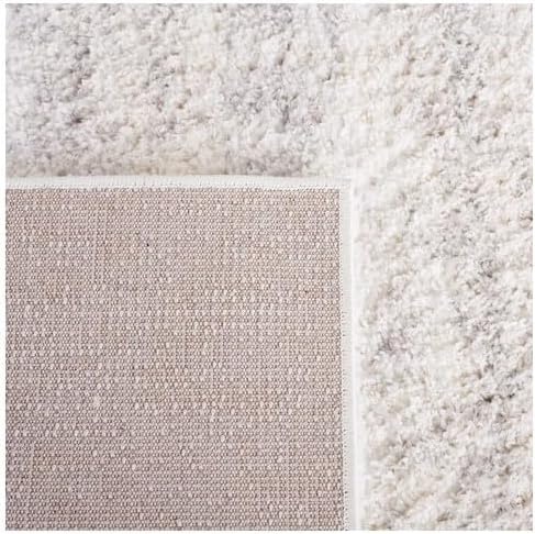 image:imageSAFAVIEH Area Rug 8x10 Berber Shag Collection Large Ivory amp Beige Modern Design NonShedding amp Easy Cleaning Plush Thick Pile Ideal for Living Room Bedroom Dining Space BER563AIvoryLight Grey