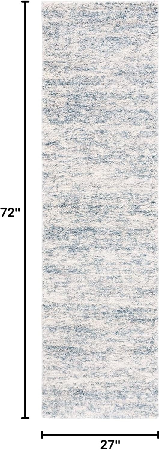 image:imageSAFAVIEH Area Rug 8x10 Berber Shag Collection Large Ivory amp Beige Modern Design NonShedding amp Easy Cleaning Plush Thick Pile Ideal for Living Room Bedroom Dining Space BER563AIvoryLight Aqua