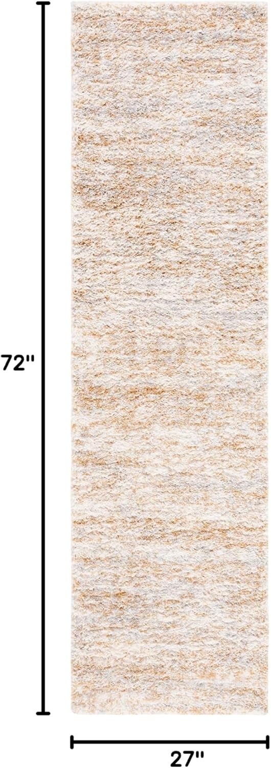image:imageSAFAVIEH Area Rug 8x10 Berber Shag Collection Large Ivory amp Beige Modern Design NonShedding amp Easy Cleaning Plush Thick Pile Ideal for Living Room Bedroom Dining Space BER563AIvoryLight Gold