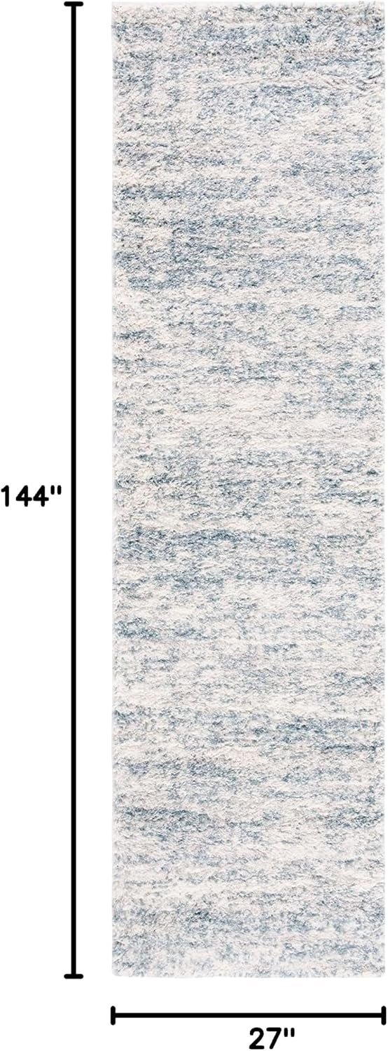 image:imageSAFAVIEH Area Rug 8x10 Berber Shag Collection Large Ivory amp Beige Modern Design NonShedding amp Easy Cleaning Plush Thick Pile Ideal for Living Room Bedroom Dining Space BER563AIvoryLight Aqua