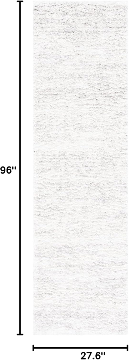 image:imageSAFAVIEH Area Rug 8x10 Berber Shag Collection Large Ivory amp Beige Modern Design NonShedding amp Easy Cleaning Plush Thick Pile Ideal for Living Room Bedroom Dining Space BER563AIvoryLight Grey