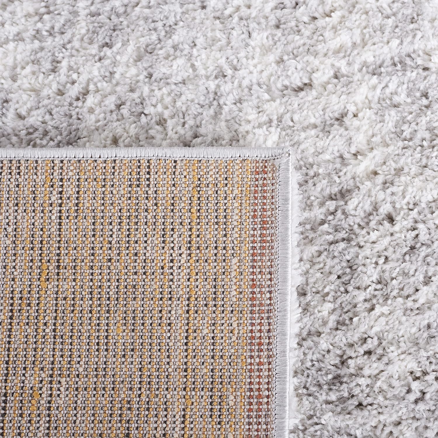 image:imageSAFAVIEH Area Rug 8x10 Berber Shag Collection Large Ivory amp Beige Modern Design NonShedding amp Easy Cleaning Plush Thick Pile Ideal for Living Room Bedroom Dining Space BER563AGreyIvory