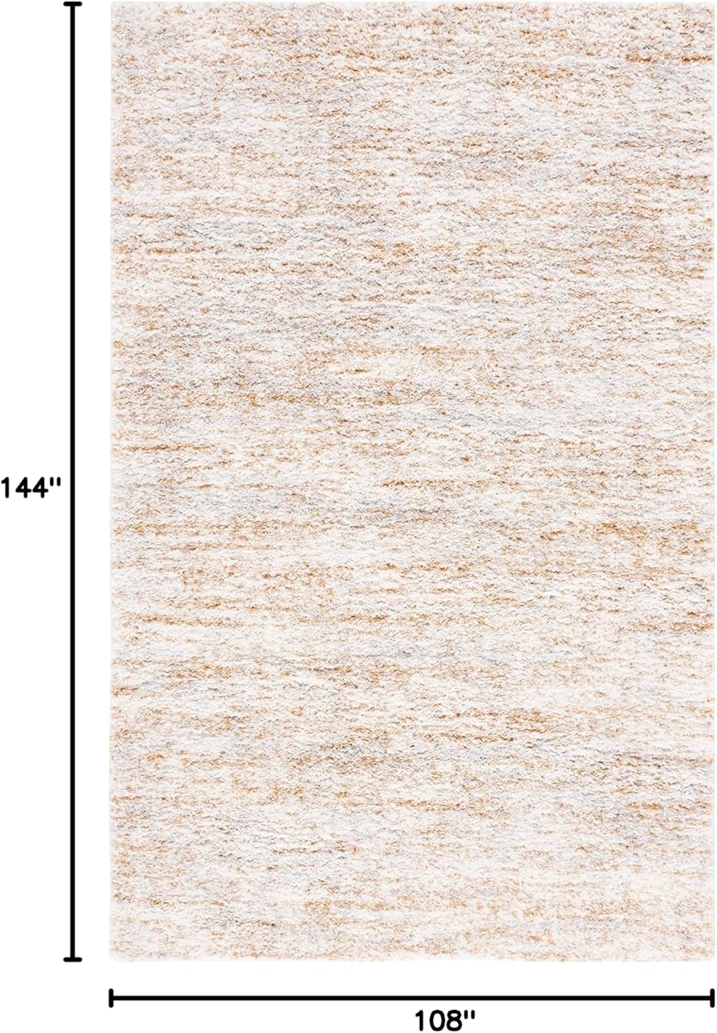 image:imageSAFAVIEH Area Rug 8x10 Berber Shag Collection Large Ivory amp Beige Modern Design NonShedding amp Easy Cleaning Plush Thick Pile Ideal for Living Room Bedroom Dining Space BER563AIvoryLight Gold
