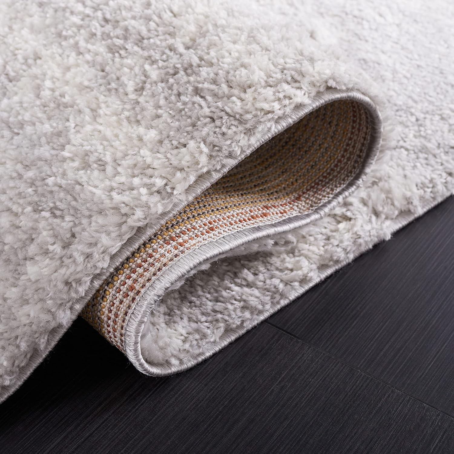 image:imageSAFAVIEH Area Rug 8x10 Berber Shag Collection Large Ivory amp Beige Modern Design NonShedding amp Easy Cleaning Plush Thick Pile Ideal for Living Room Bedroom Dining Space BER563AGreyIvory