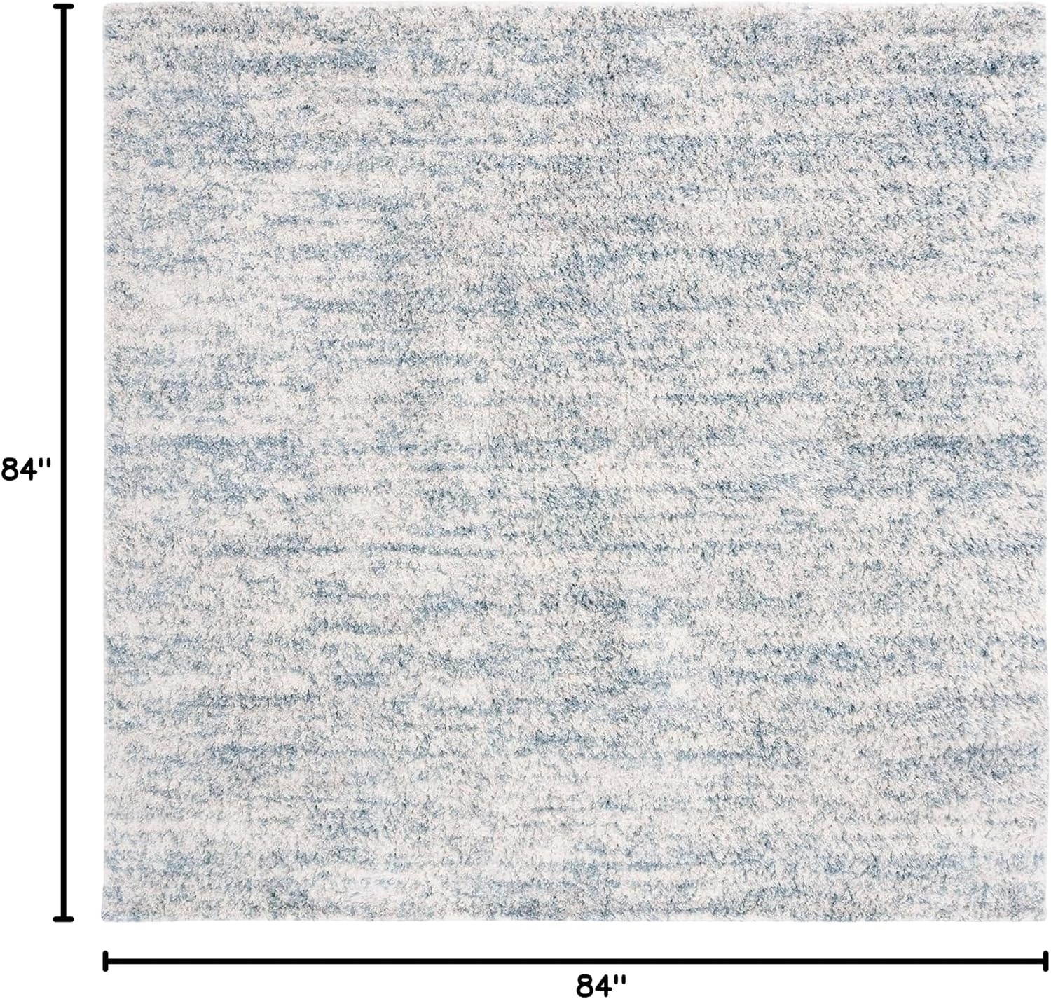 image:imageSAFAVIEH Area Rug 8x10 Berber Shag Collection Large Ivory amp Beige Modern Design NonShedding amp Easy Cleaning Plush Thick Pile Ideal for Living Room Bedroom Dining Space BER563AIvoryLight Aqua
