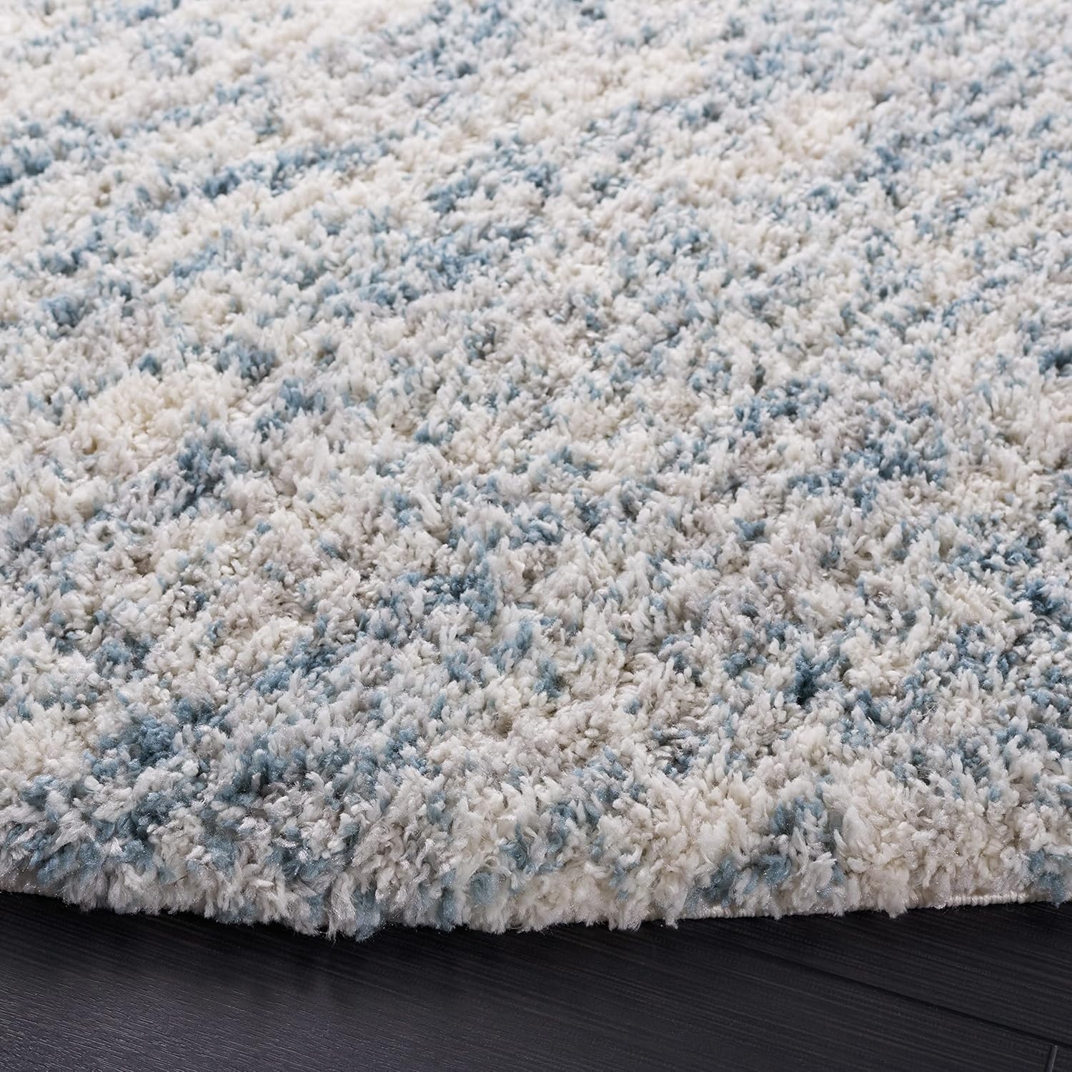 image:imageSAFAVIEH Area Rug 8x10 Berber Shag Collection Large Ivory amp Beige Modern Design NonShedding amp Easy Cleaning Plush Thick Pile Ideal for Living Room Bedroom Dining Space BER563AIvoryLight Aqua
