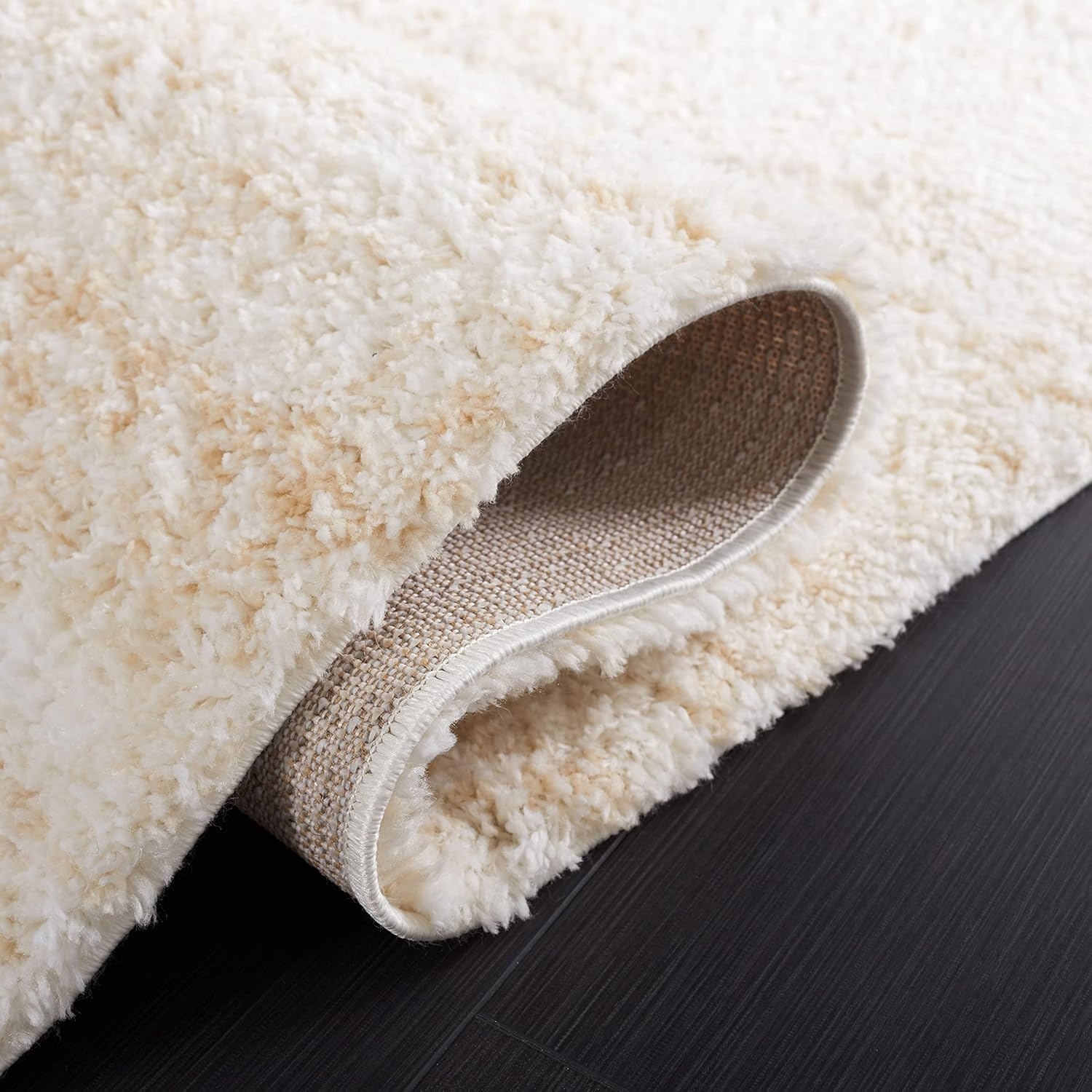 image:imageSAFAVIEH Area Rug 8x10 Berber Shag Collection Large Ivory amp Beige Modern Design NonShedding amp Easy Cleaning Plush Thick Pile Ideal for Living Room Bedroom Dining Space BER563AIvoryBeige
