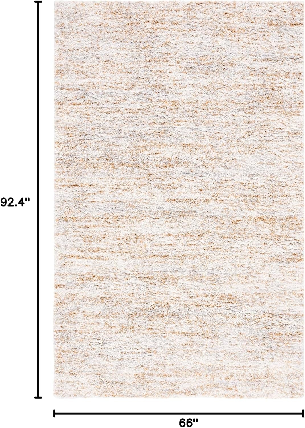 image:imageSAFAVIEH Area Rug 8x10 Berber Shag Collection Large Ivory amp Beige Modern Design NonShedding amp Easy Cleaning Plush Thick Pile Ideal for Living Room Bedroom Dining Space BER563AIvoryLight Gold