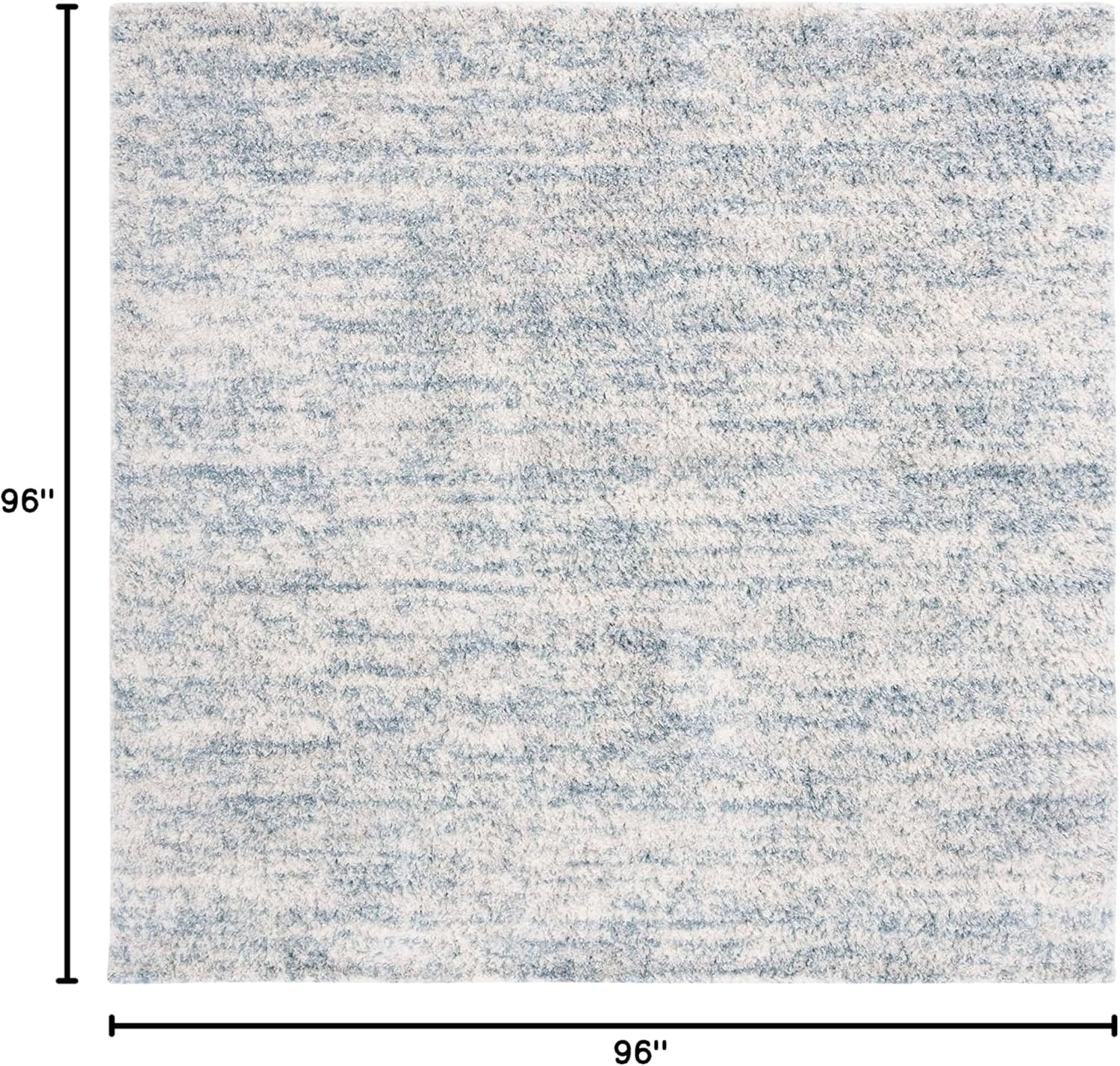 image:imageSAFAVIEH Area Rug 8x10 Berber Shag Collection Large Ivory amp Beige Modern Design NonShedding amp Easy Cleaning Plush Thick Pile Ideal for Living Room Bedroom Dining Space BER563AIvoryLight Aqua