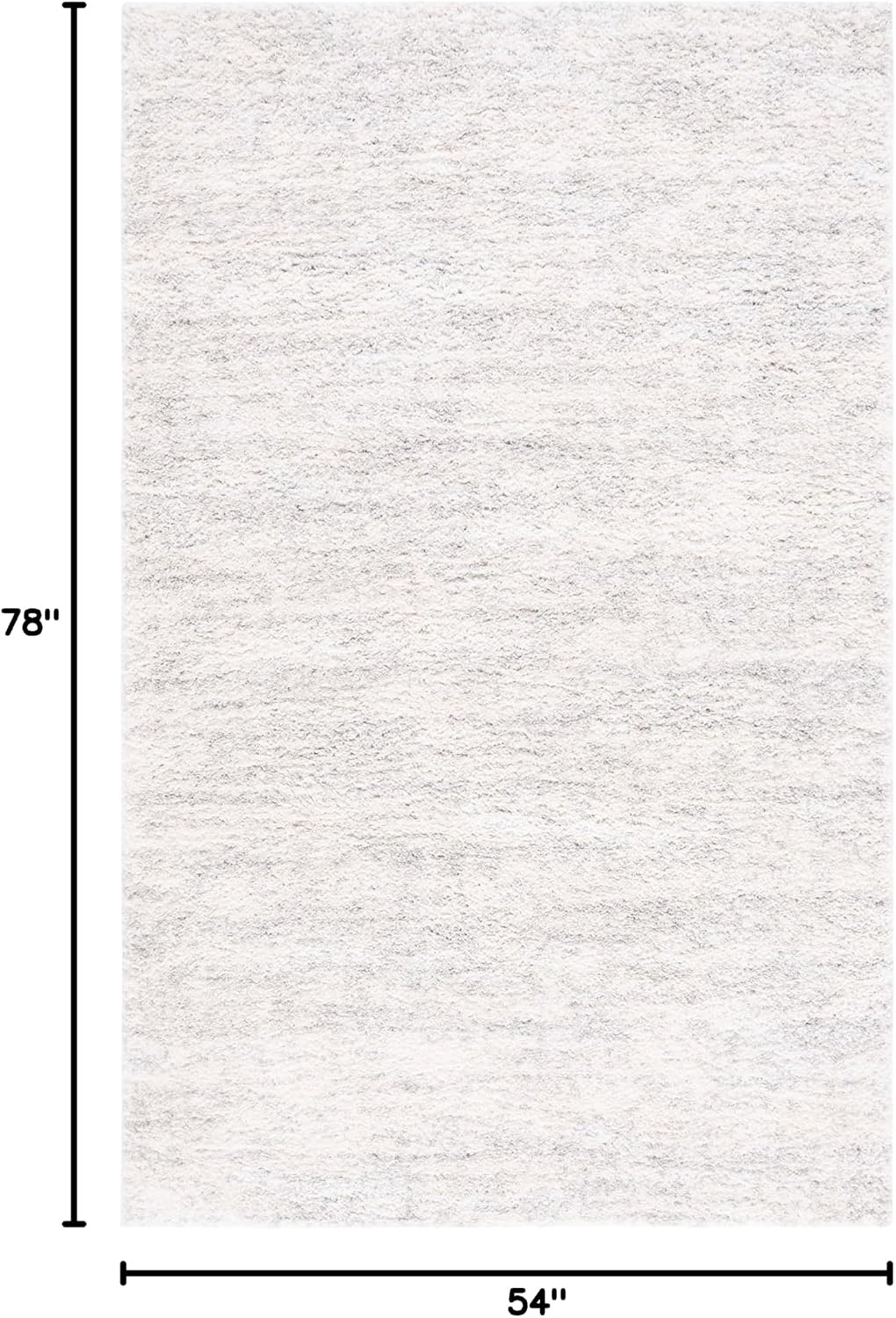 image:imageSAFAVIEH Area Rug 8x10 Berber Shag Collection Large Ivory amp Beige Modern Design NonShedding amp Easy Cleaning Plush Thick Pile Ideal for Living Room Bedroom Dining Space BER563AIvoryLight Grey