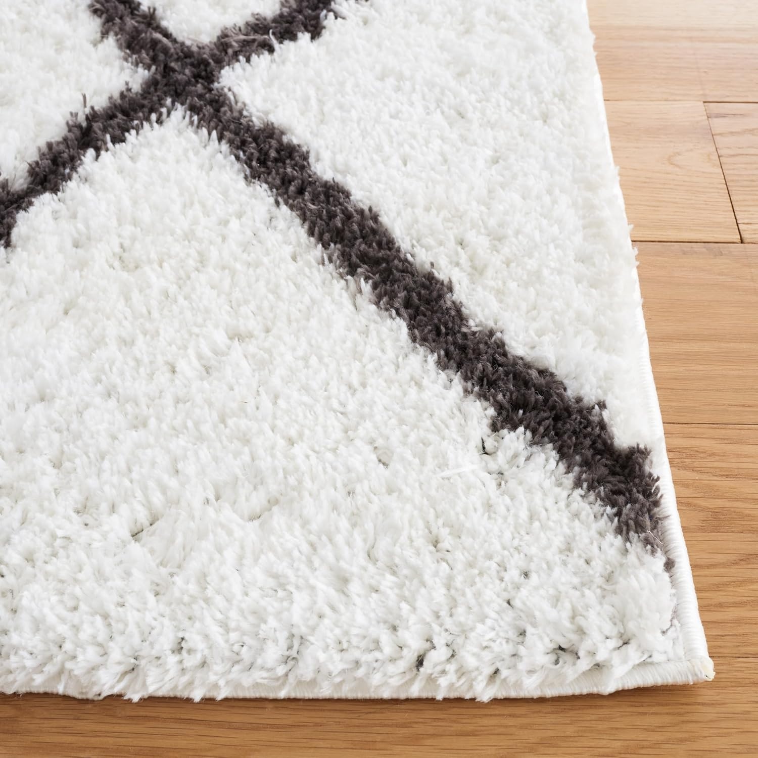 image:imageSAFAVIEH Area Rug 8x10 Berber Shag Collection Large Ivory amp Grey Moroccan Design NonShedding amp Easy Cleaning Plush Thick Pile Ideal for Living Room Bedroom Dining Space BER522FIvoryGrey