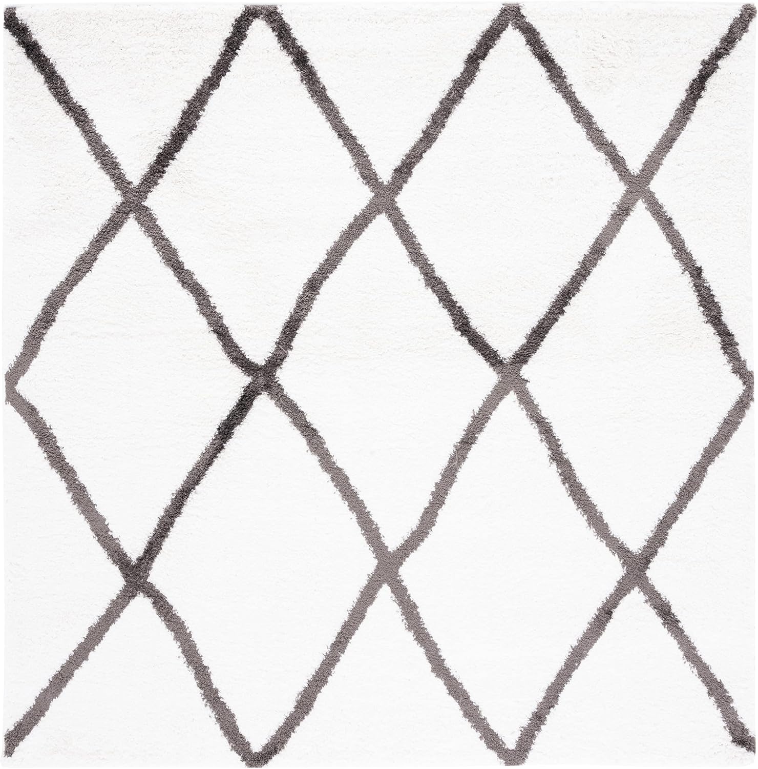 image:imageSAFAVIEH Area Rug 8x10 Berber Shag Collection Large Ivory amp Grey Moroccan Design NonShedding amp Easy Cleaning Plush Thick Pile Ideal for Living Room Bedroom Dining Space BER522FIvoryGrey