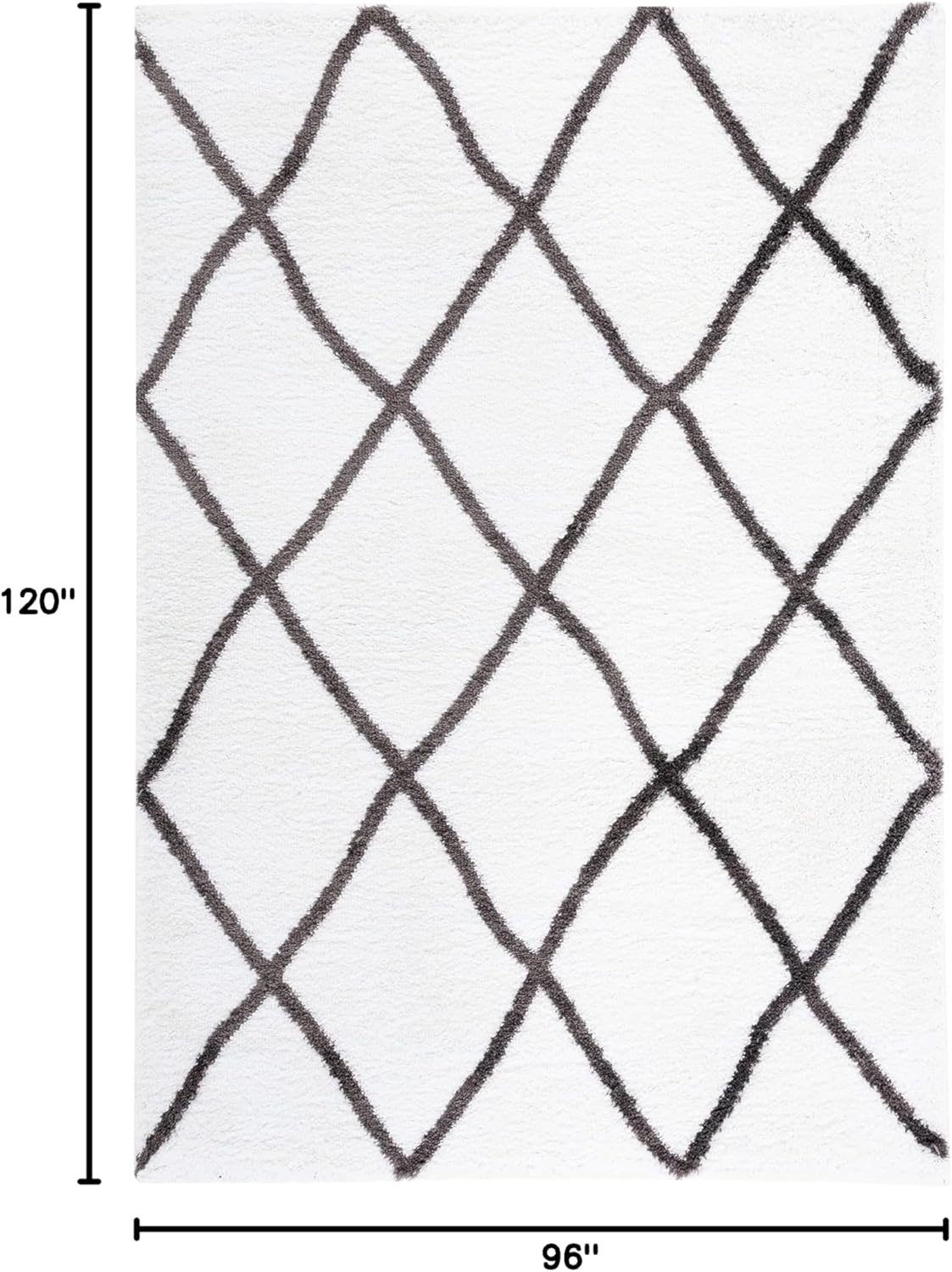 image:imageSAFAVIEH Area Rug 8x10 Berber Shag Collection Large Ivory amp Grey Moroccan Design NonShedding amp Easy Cleaning Plush Thick Pile Ideal for Living Room Bedroom Dining Space BER522FIvoryGrey