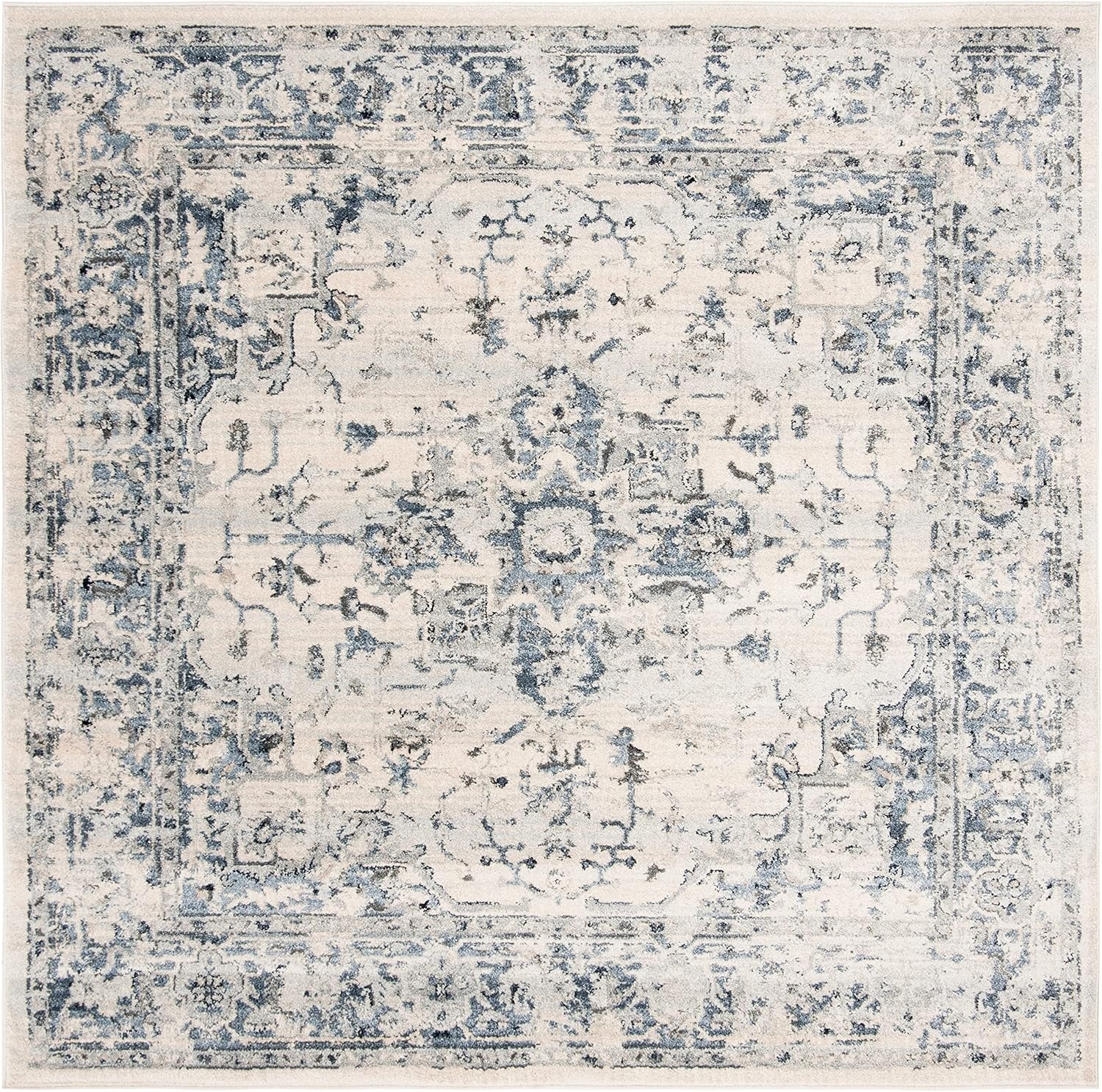 image:imageSAFAVIEH Area Rug 8x10 Charleston Collection Large Navy amp Creme Oriental Distressed Design NonShedding amp Easy Cleaning Ideal for Living Room Bedroom Office Dining Space CHL411NIvoryNavy
