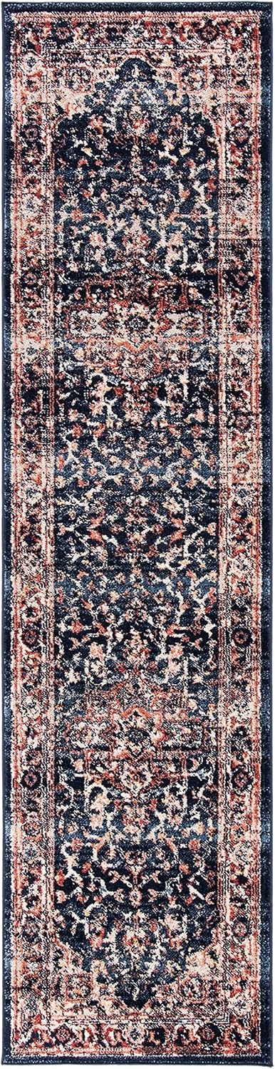 image:imageSAFAVIEH Area Rug 8x10 Charleston Collection Large Navy amp Creme Oriental Distressed Design NonShedding amp Easy Cleaning Ideal for Living Room Bedroom Office Dining Space CHL411NNavyRed