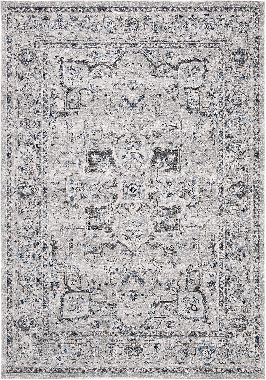 image:imageSAFAVIEH Area Rug 8x10 Charleston Collection Large Navy amp Creme Oriental Distressed Design NonShedding amp Easy Cleaning Ideal for Living Room Bedroom Office Dining Space CHL411NGreyDark Grey