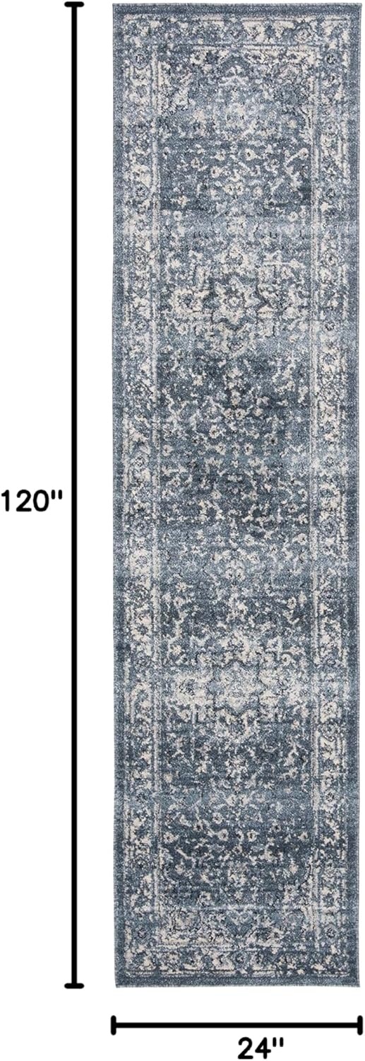 image:imageSAFAVIEH Area Rug 8x10 Charleston Collection Large Navy amp Creme Oriental Distressed Design NonShedding amp Easy Cleaning Ideal for Living Room Bedroom Office Dining Space CHL411NNavyCreme