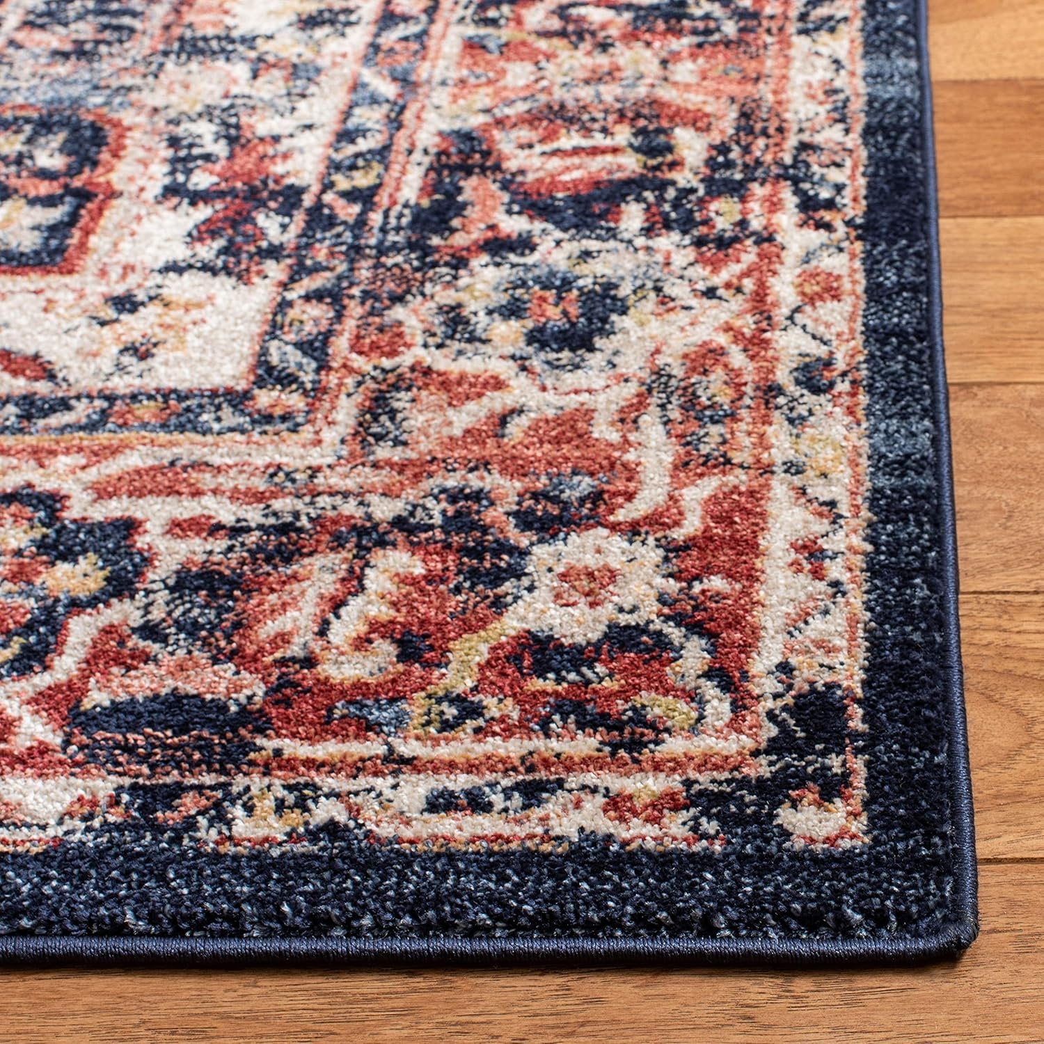 image:imageSAFAVIEH Area Rug 8x10 Charleston Collection Large Navy amp Creme Oriental Distressed Design NonShedding amp Easy Cleaning Ideal for Living Room Bedroom Office Dining Space CHL411NNavyRed