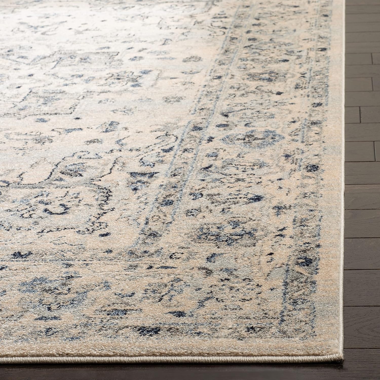 image:imageSAFAVIEH Area Rug 8x10 Charleston Collection Large Navy amp Creme Oriental Distressed Design NonShedding amp Easy Cleaning Ideal for Living Room Bedroom Office Dining Space CHL411NIvoryLight Blue