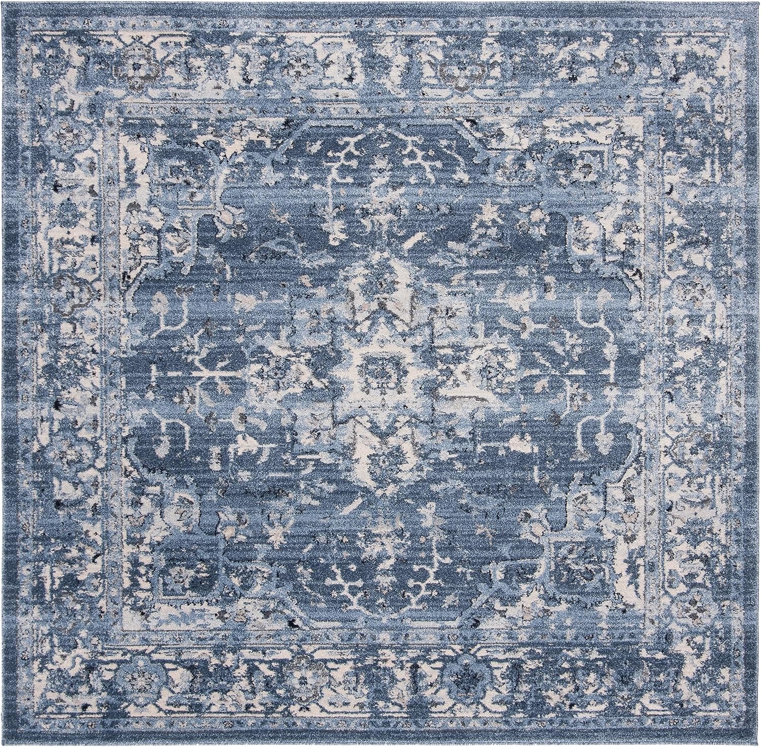 image:imageSAFAVIEH Area Rug 8x10 Charleston Collection Large Navy amp Creme Oriental Distressed Design NonShedding amp Easy Cleaning Ideal for Living Room Bedroom Office Dining Space CHL411NNavyCreme