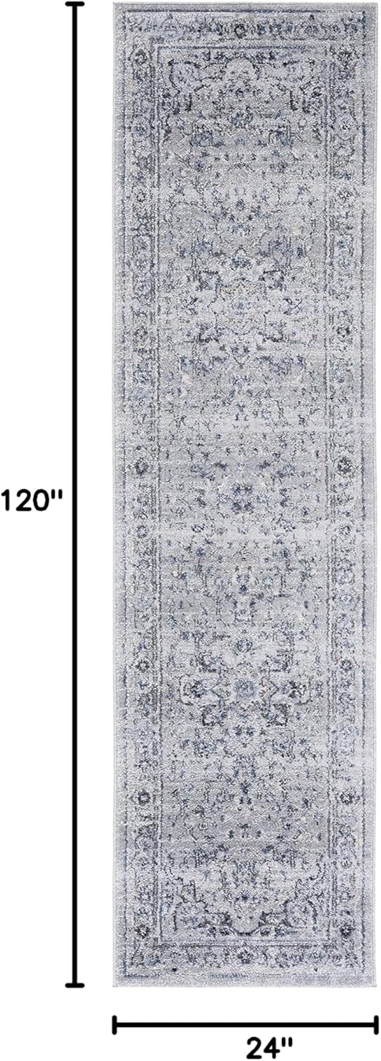 image:imageSAFAVIEH Area Rug 8x10 Charleston Collection Large Navy amp Creme Oriental Distressed Design NonShedding amp Easy Cleaning Ideal for Living Room Bedroom Office Dining Space CHL411NGreyDark Grey