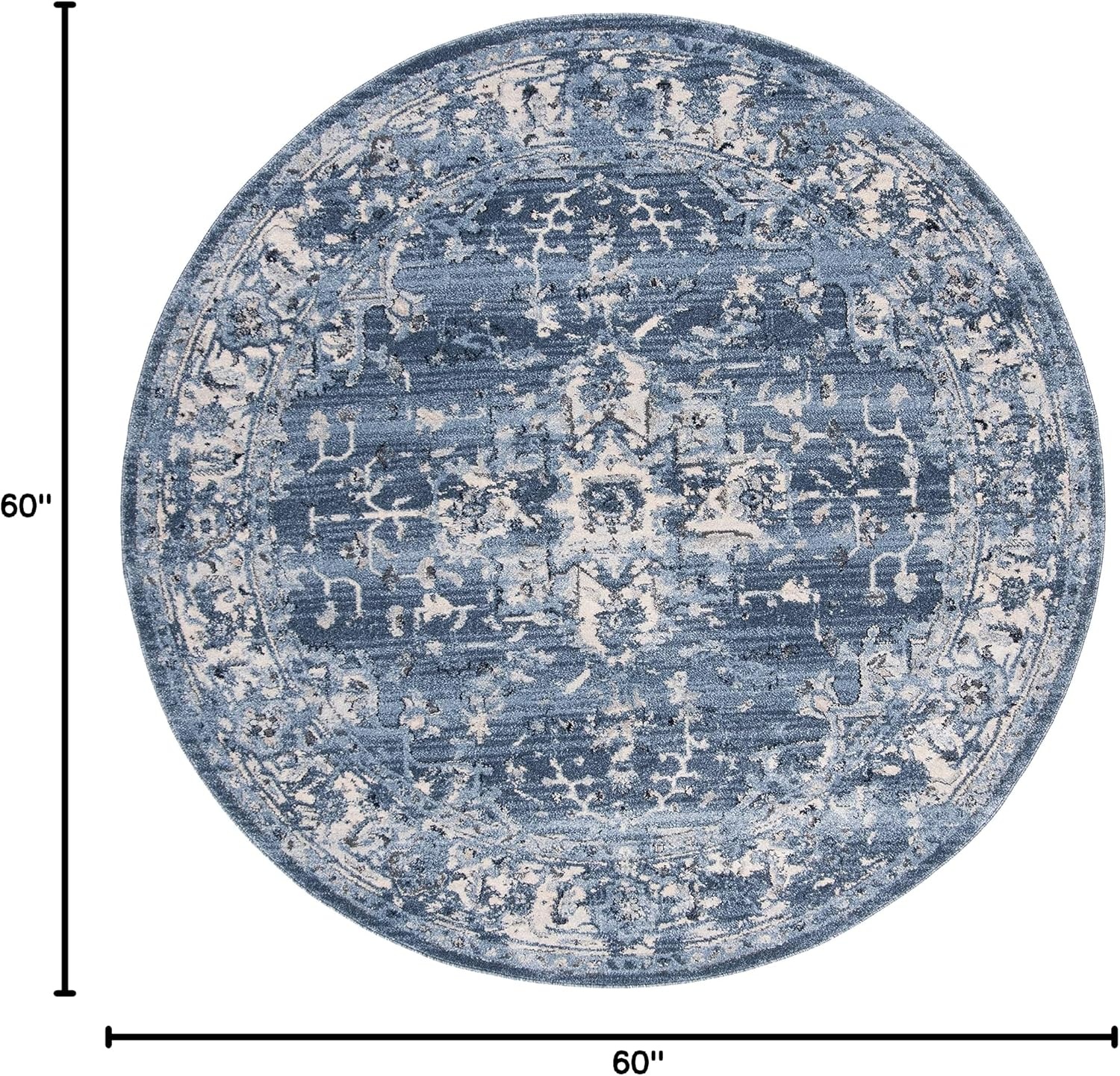 image:imageSAFAVIEH Area Rug 8x10 Charleston Collection Large Navy amp Creme Oriental Distressed Design NonShedding amp Easy Cleaning Ideal for Living Room Bedroom Office Dining Space CHL411NNavyCreme