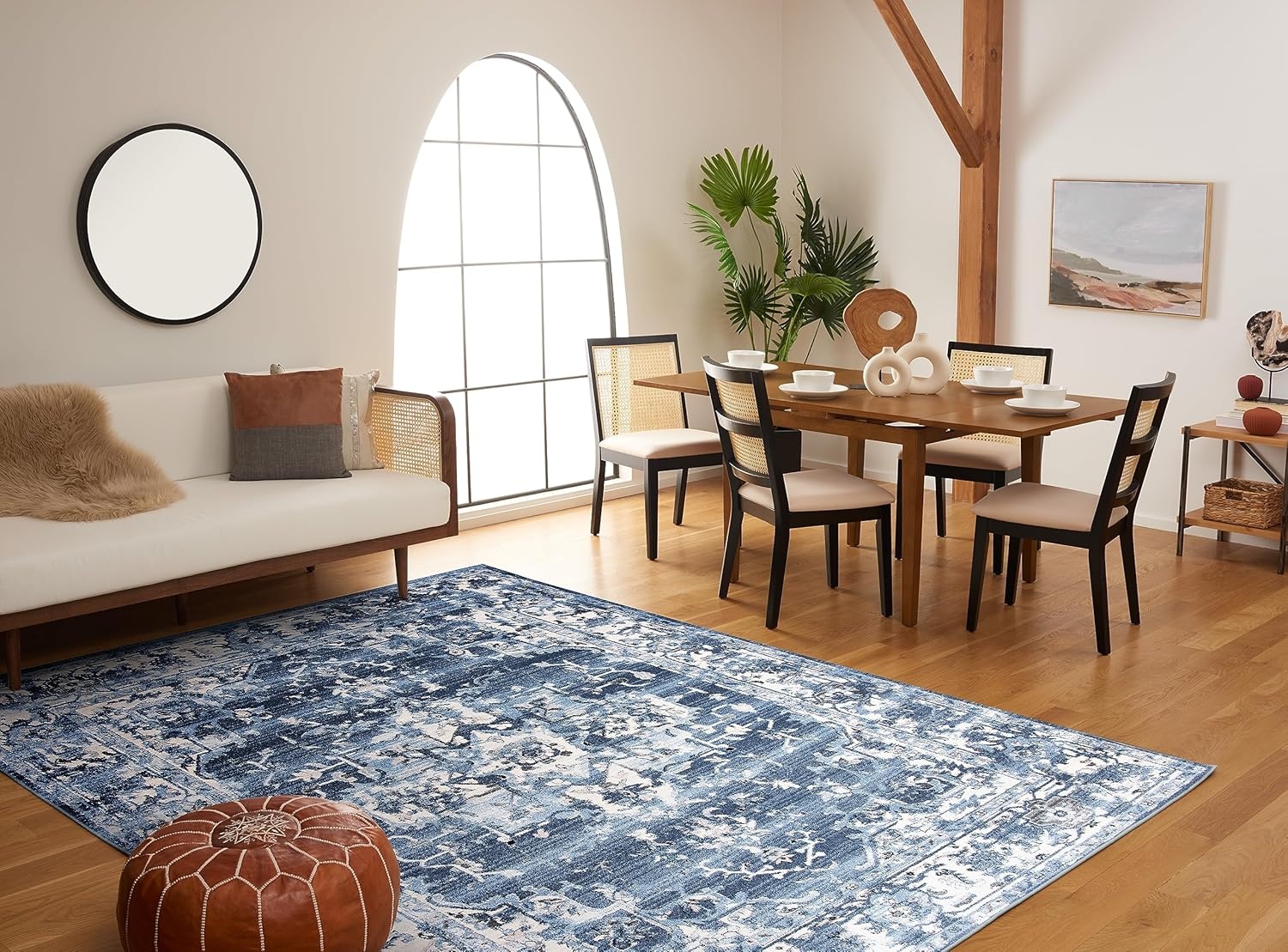 image:imageSAFAVIEH Area Rug 8x10 Charleston Collection Large Navy amp Creme Oriental Distressed Design NonShedding amp Easy Cleaning Ideal for Living Room Bedroom Office Dining Space CHL411NNavyCreme