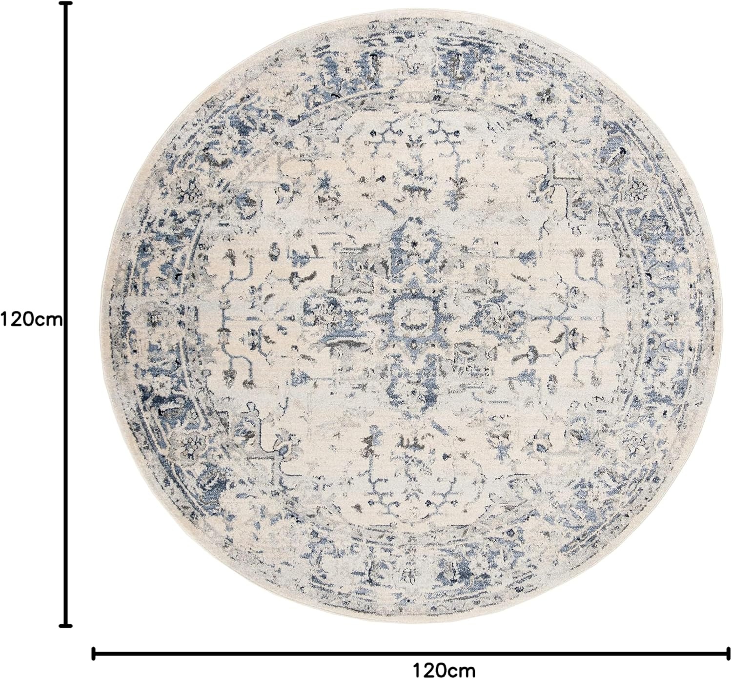 image:imageSAFAVIEH Area Rug 8x10 Charleston Collection Large Navy amp Creme Oriental Distressed Design NonShedding amp Easy Cleaning Ideal for Living Room Bedroom Office Dining Space CHL411NIvoryNavy