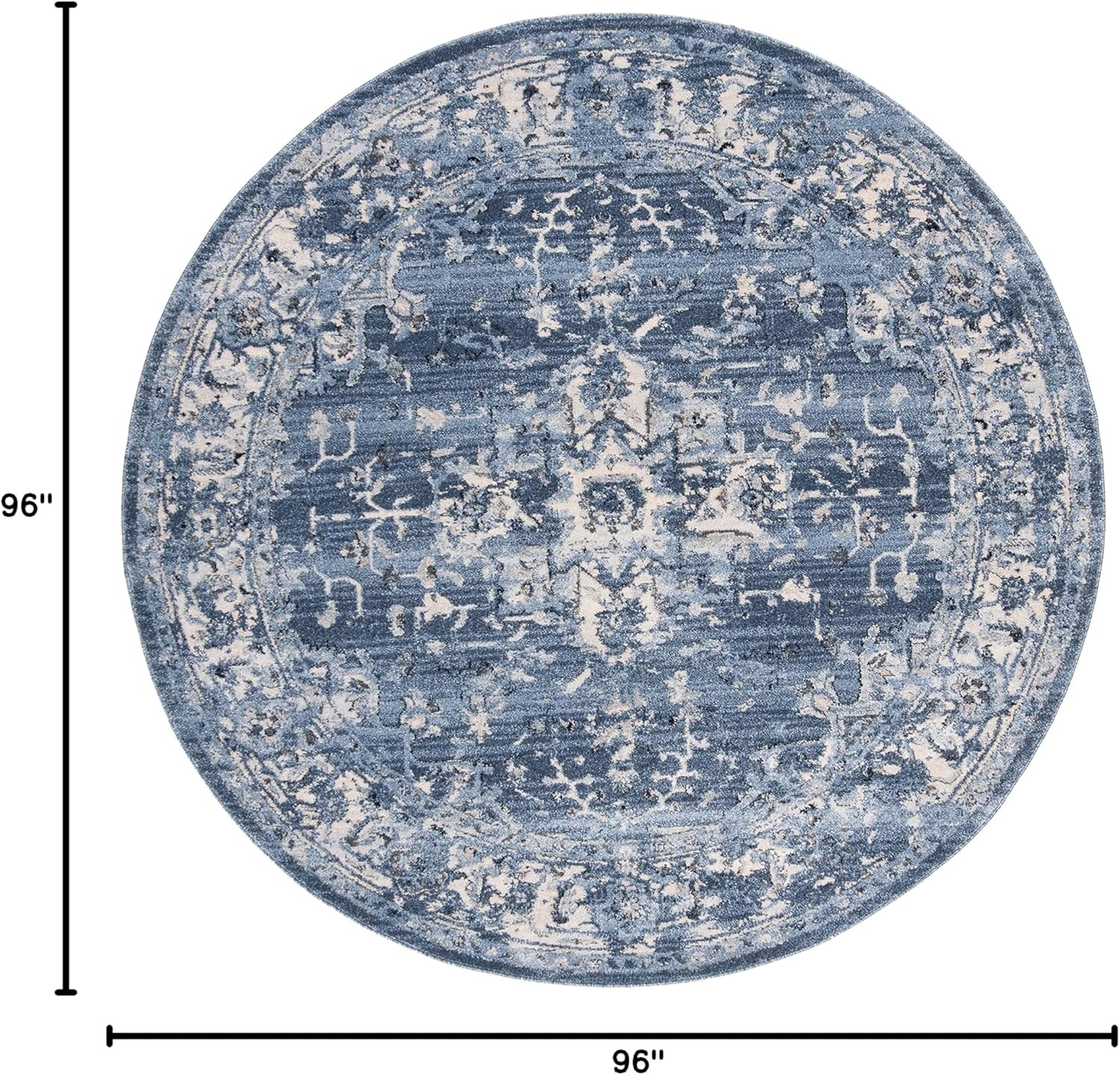 image:imageSAFAVIEH Area Rug 8x10 Charleston Collection Large Navy amp Creme Oriental Distressed Design NonShedding amp Easy Cleaning Ideal for Living Room Bedroom Office Dining Space CHL411NNavyCreme