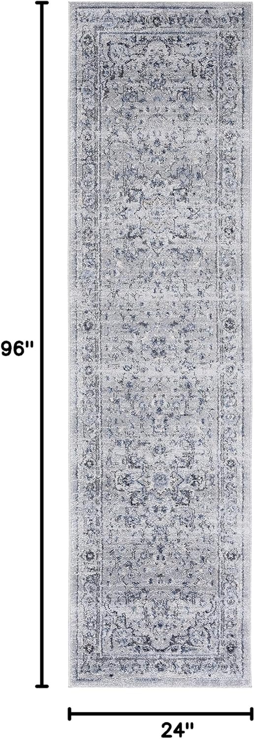 image:imageSAFAVIEH Area Rug 8x10 Charleston Collection Large Navy amp Creme Oriental Distressed Design NonShedding amp Easy Cleaning Ideal for Living Room Bedroom Office Dining Space CHL411NGreyDark Grey