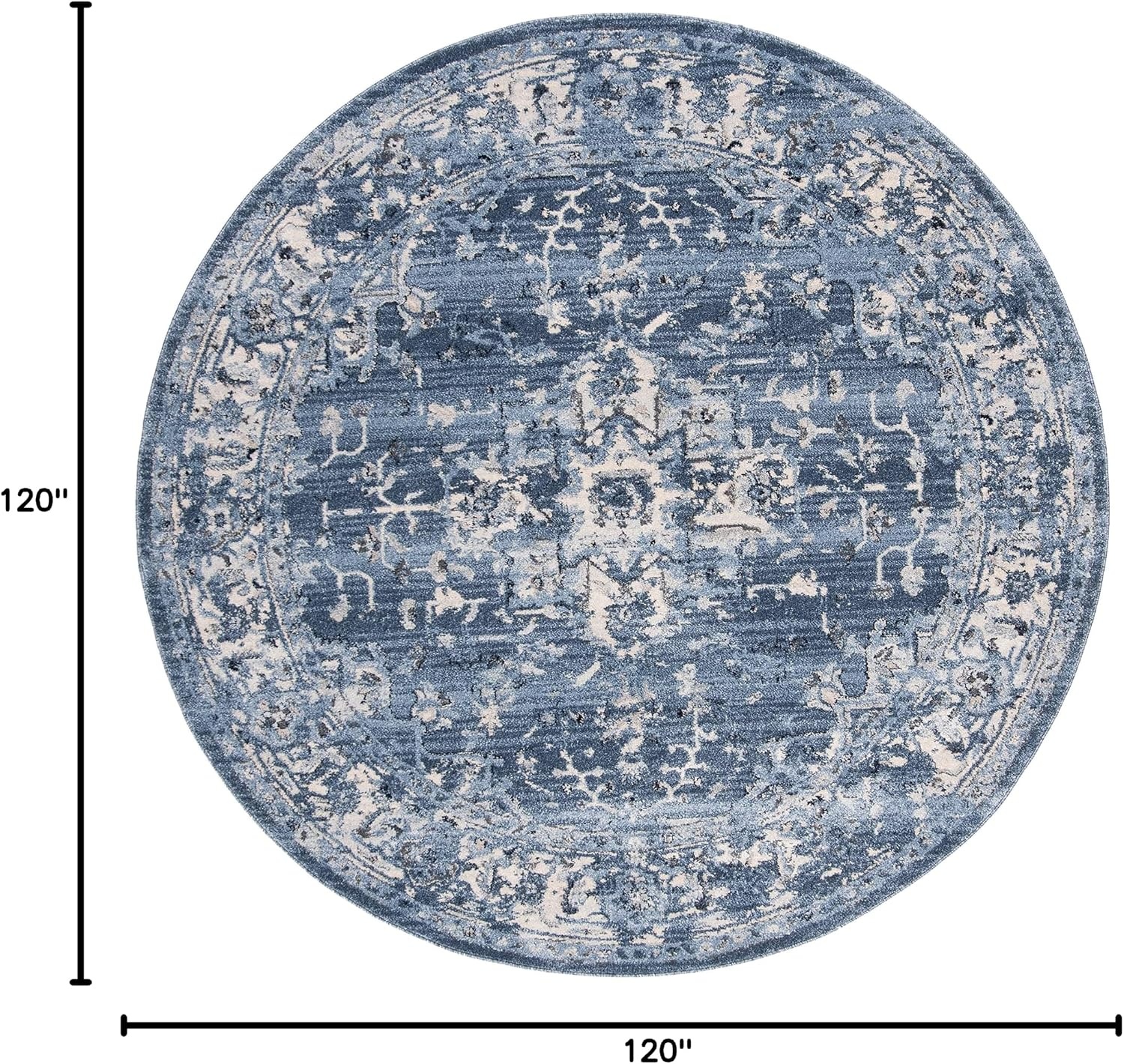 image:imageSAFAVIEH Area Rug 8x10 Charleston Collection Large Navy amp Creme Oriental Distressed Design NonShedding amp Easy Cleaning Ideal for Living Room Bedroom Office Dining Space CHL411NNavyCreme