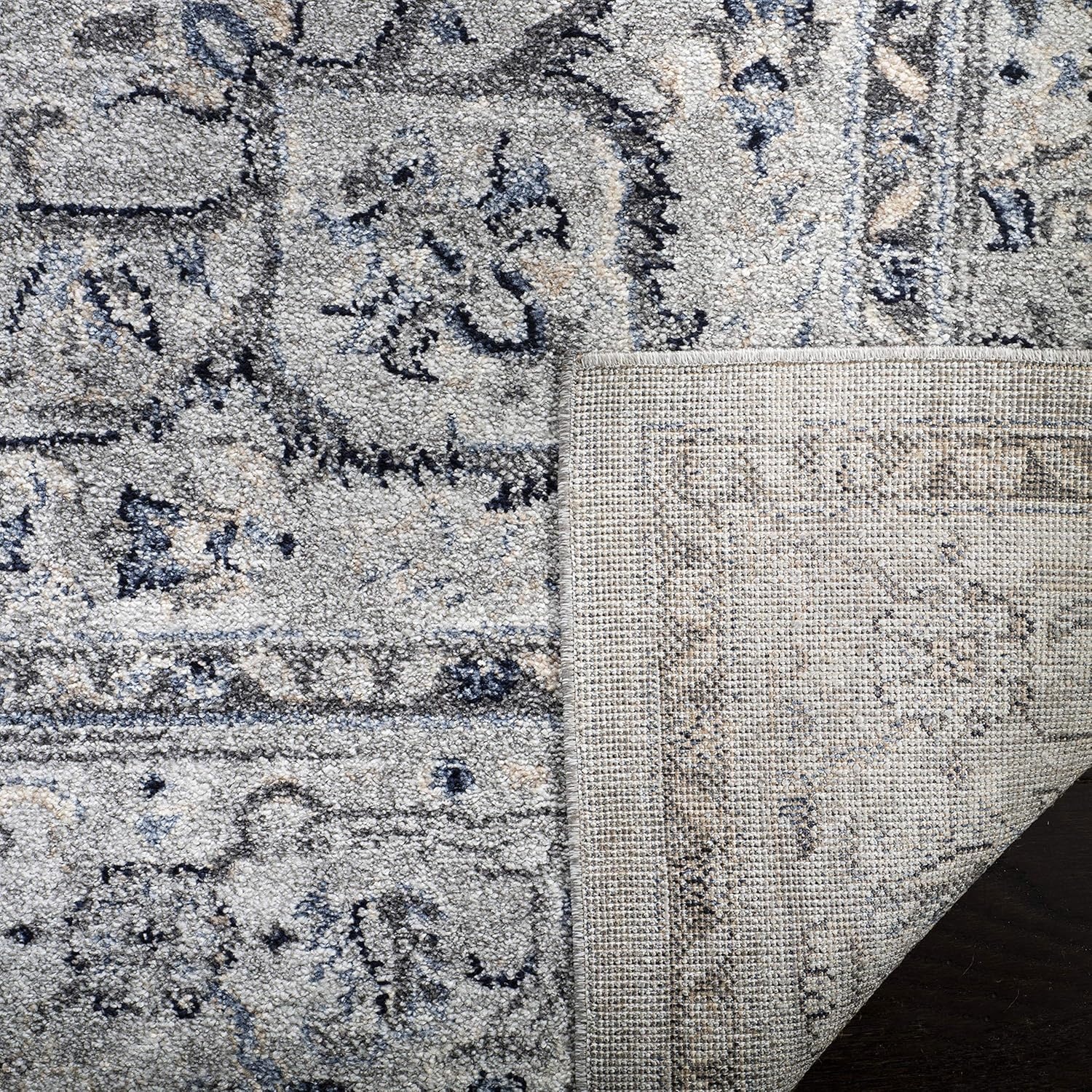 image:imageSAFAVIEH Area Rug 8x10 Charleston Collection Large Navy amp Creme Oriental Distressed Design NonShedding amp Easy Cleaning Ideal for Living Room Bedroom Office Dining Space CHL411NGreyDark Grey