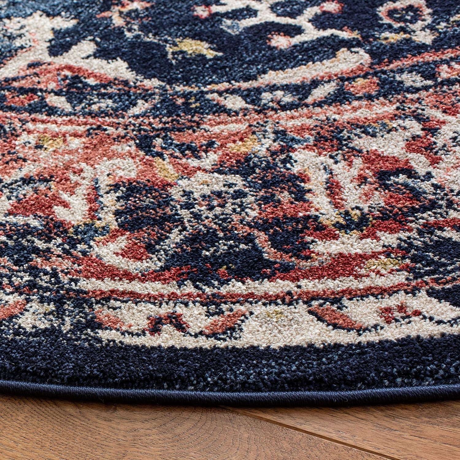 image:imageSAFAVIEH Area Rug 8x10 Charleston Collection Large Navy amp Creme Oriental Distressed Design NonShedding amp Easy Cleaning Ideal for Living Room Bedroom Office Dining Space CHL411NNavyRed