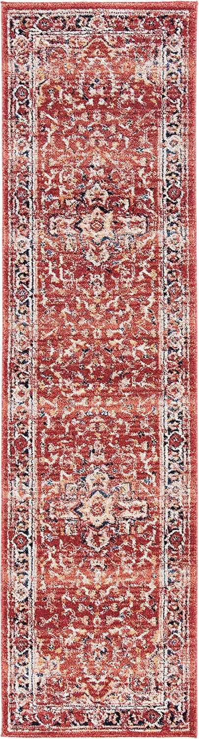 image:imageSAFAVIEH Area Rug 8x10 Charleston Collection Large Navy amp Creme Oriental Distressed Design NonShedding amp Easy Cleaning Ideal for Living Room Bedroom Office Dining Space CHL411NRedIvory
