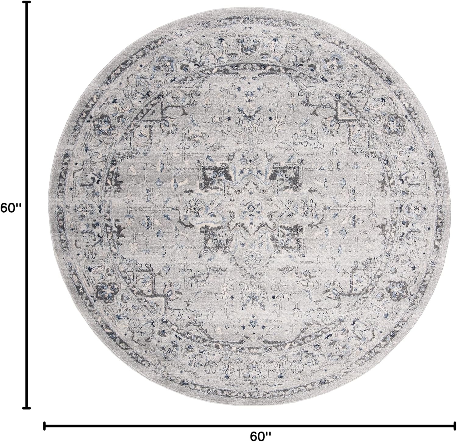 image:imageSAFAVIEH Area Rug 8x10 Charleston Collection Large Navy amp Creme Oriental Distressed Design NonShedding amp Easy Cleaning Ideal for Living Room Bedroom Office Dining Space CHL411NGreyDark Grey