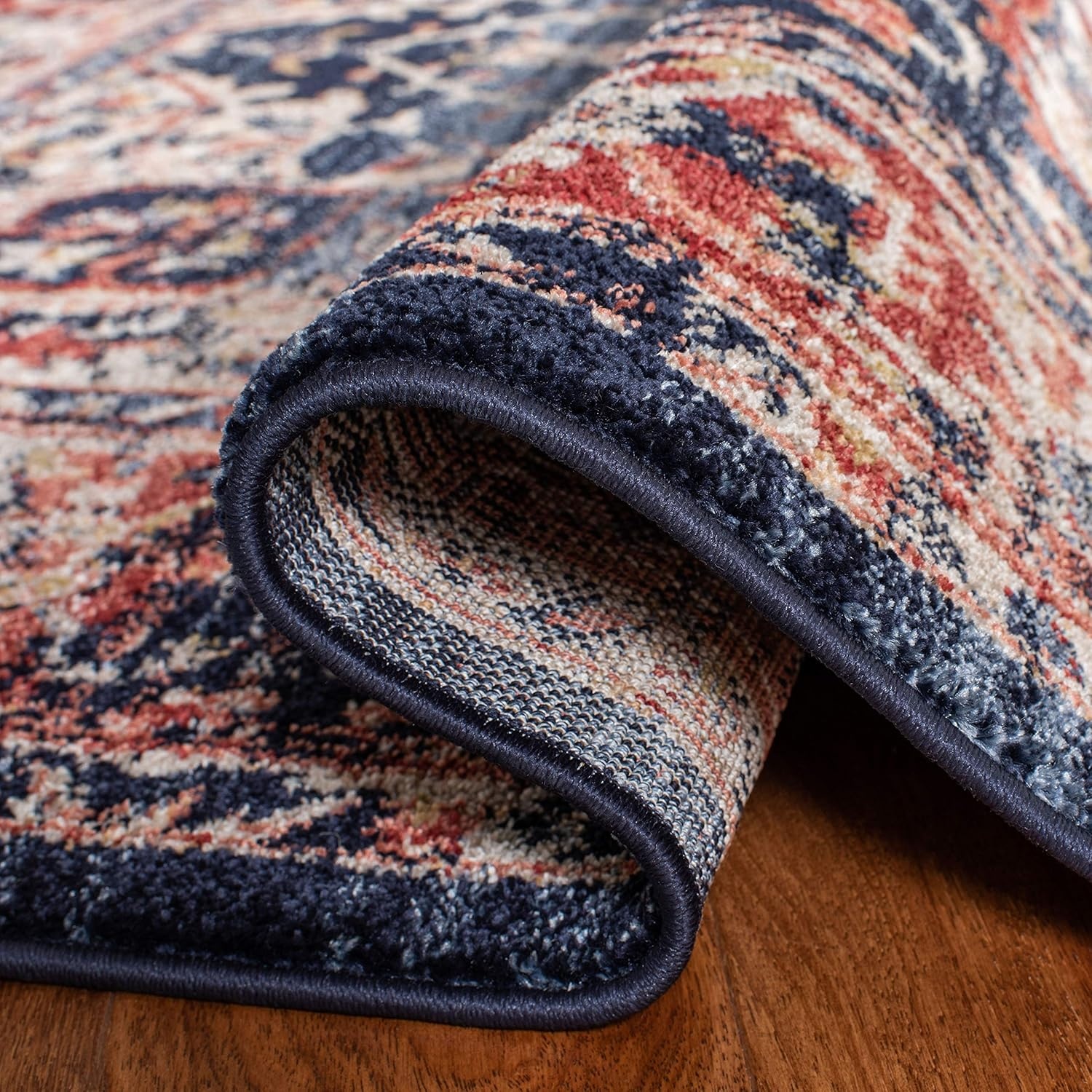 image:imageSAFAVIEH Area Rug 8x10 Charleston Collection Large Navy amp Creme Oriental Distressed Design NonShedding amp Easy Cleaning Ideal for Living Room Bedroom Office Dining Space CHL411NNavyRed